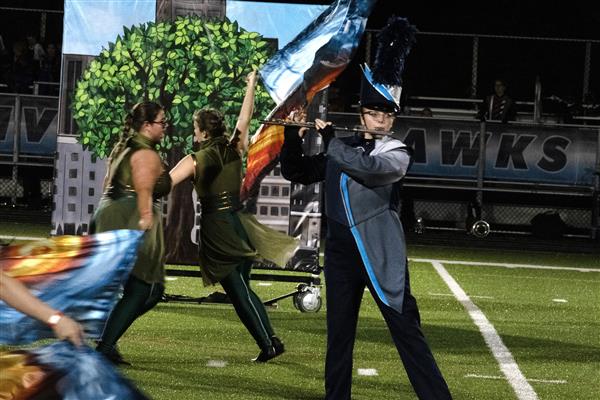 Chesapeake High School Marching Band Performing
